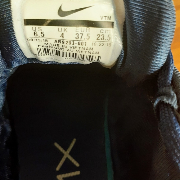 NIKE AIR MAX 270 WOMEN'S Size 6.5 Met. Silver & Mid. NAVY - Picture 4 of 5